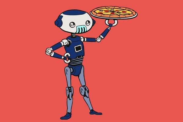 Robot Holding a Pizza