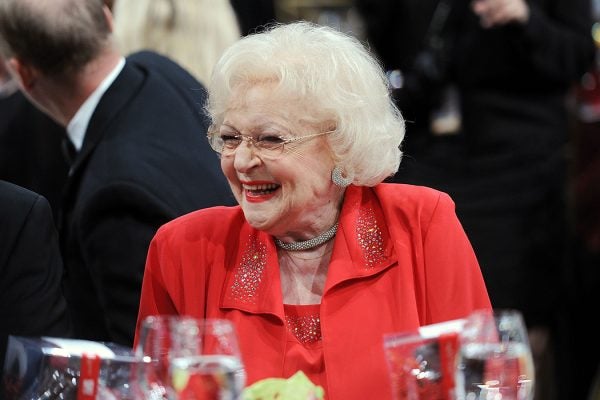 Betty White in the audience at the 39th AFI Life Achievement Award honoring Morgan Freeman held at Sony Pictures Studios on June 9, 2011 in Culver City, California.