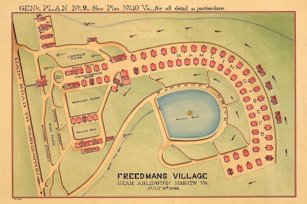 Freedmans Village near Arlington Hights, Va., July 10th, 1865.