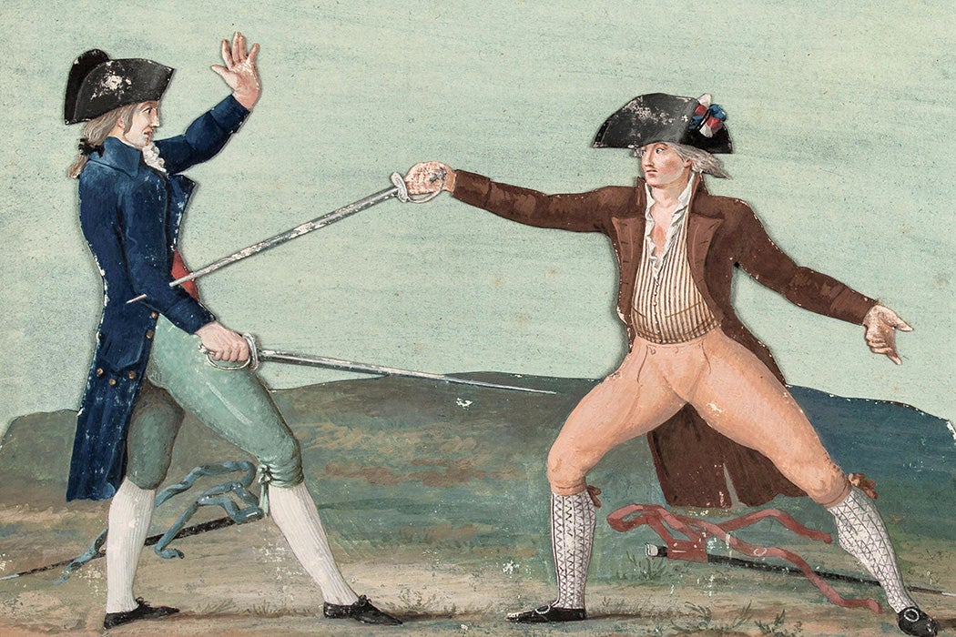 A duel between Charles de Lameth and the Marquis de Castries,November 12, 1790