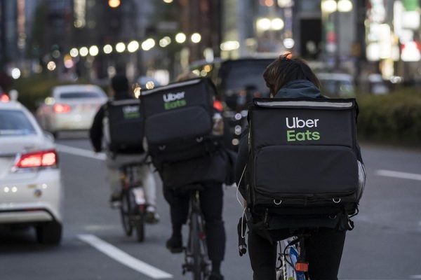 Uber Eats delivery people