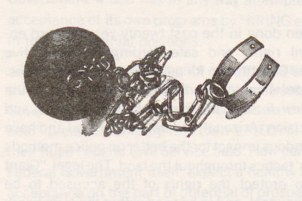 An illustration of a ball and chain from Cummins Journal