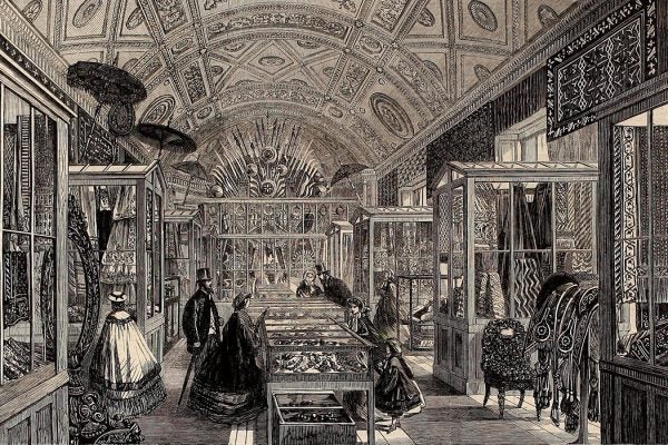 The New India Museum, Whitehall-Yard. Illustration for The Illustrated London News, 3 August 1861.