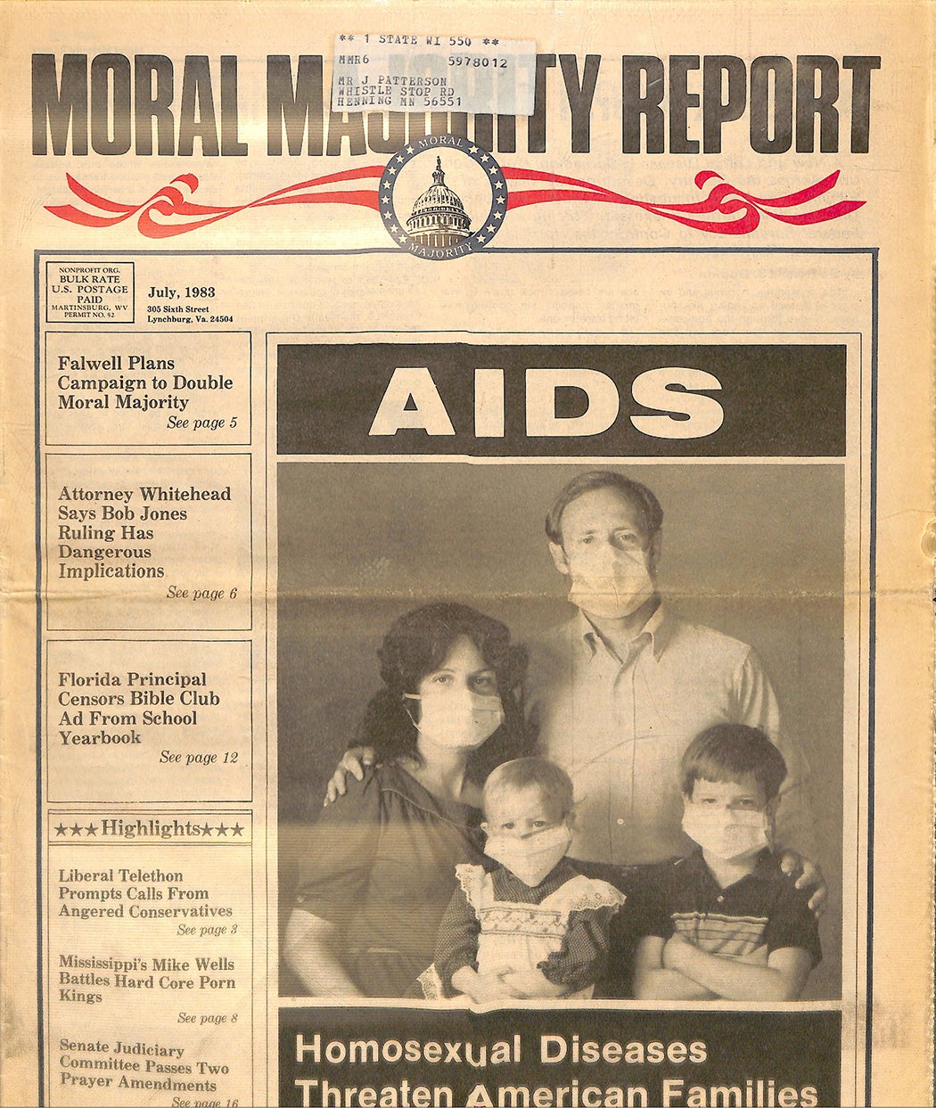 The Moral Majority Report July 1983
