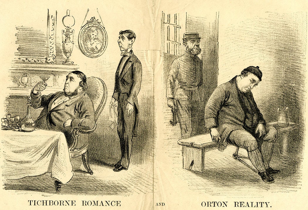 Tichborne Romance and Orton Reality, by Hornet Gift Cartoon, March 11, 1874