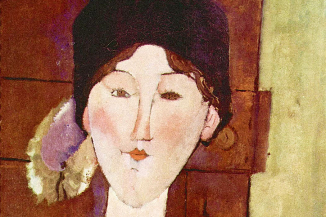 Portrait of Beatrice Hastings before a door by Amedeo Modigliani