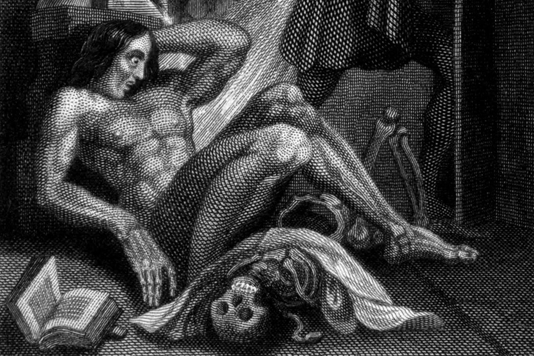 An illustration from Mary Shelley's Frankenstein, 1831