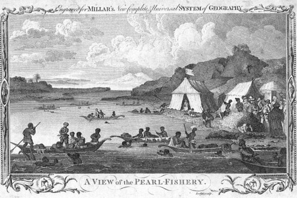 A View of the Pearl-Fishery, created for George Henry Millar's The new and universal System of Geography, 1782