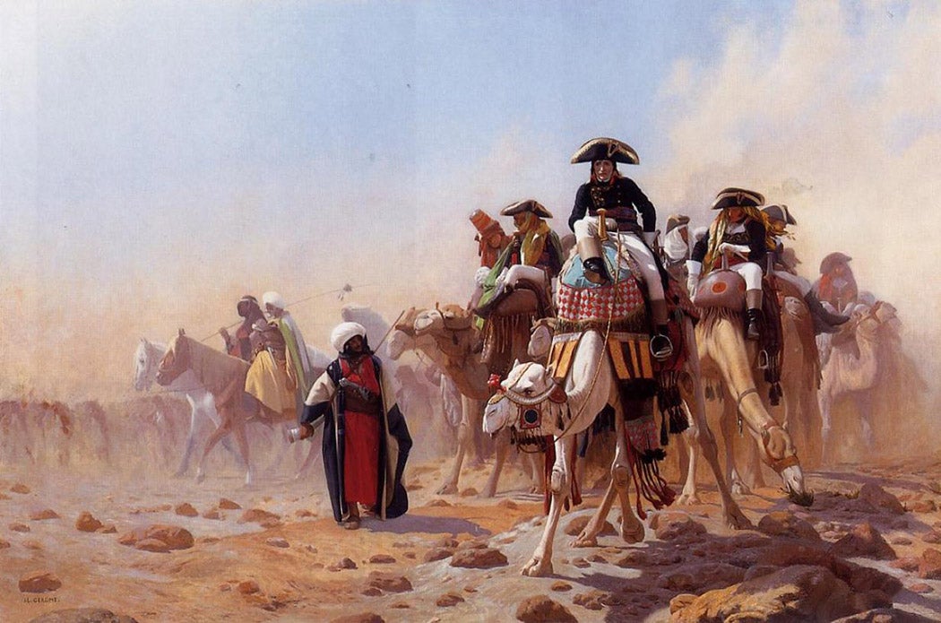 A painting of Napoleon in Egypt