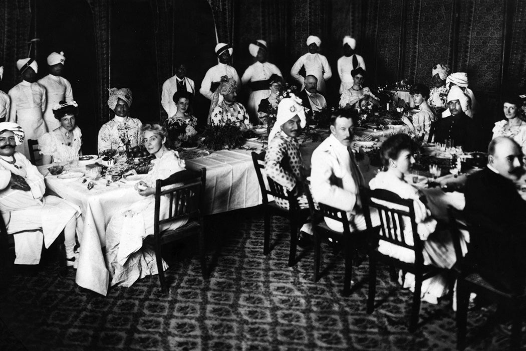 A banquet to HH Ranjit Nawanagar in India, 1907
