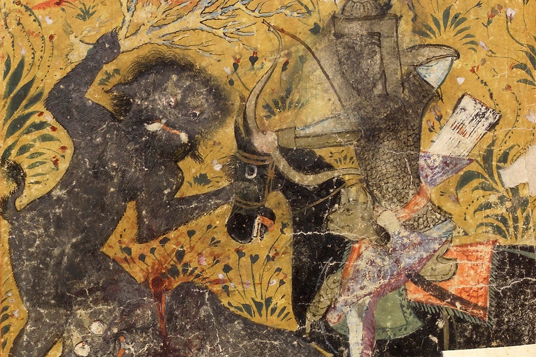 Jinn gathering for combat in Shah Namah, the Persian Epic of the Kings