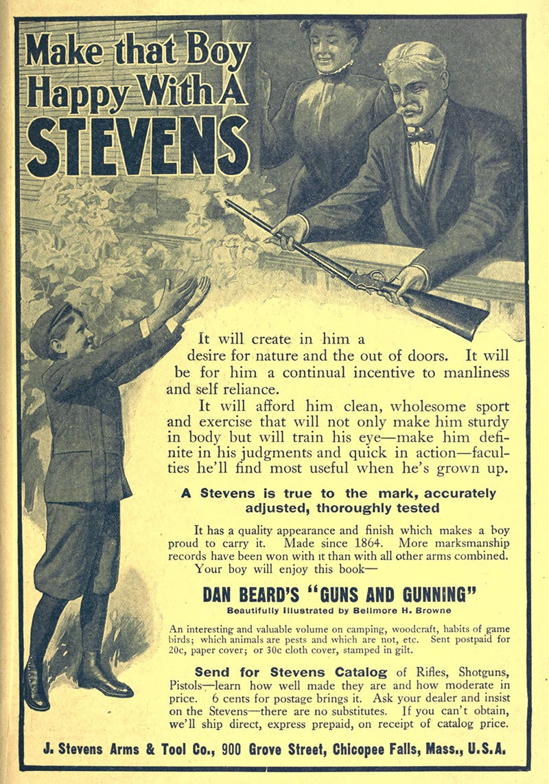Advertisement for J. Stevens Arms & Tool Co., 1909