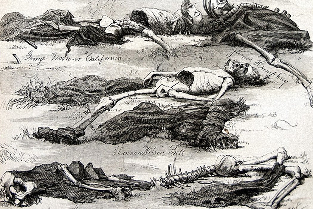 Harper's Weekly, October 17, 1874 issue. Illustration by John A. Randolph of the scene of "A Colorado Tragedy."