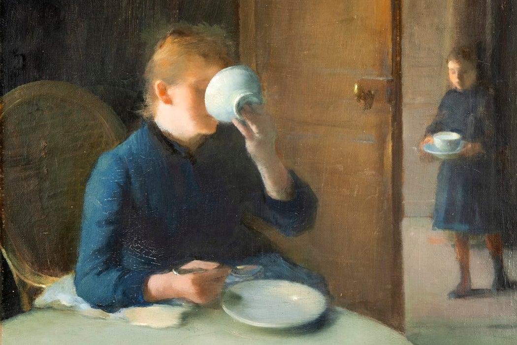 Woman Drinking Coffee by Léon Étienne Tournes, part of the collection of the Gothenburg Museum of Art