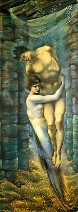 Edward Burne Jones, The Depth of the Sea painting