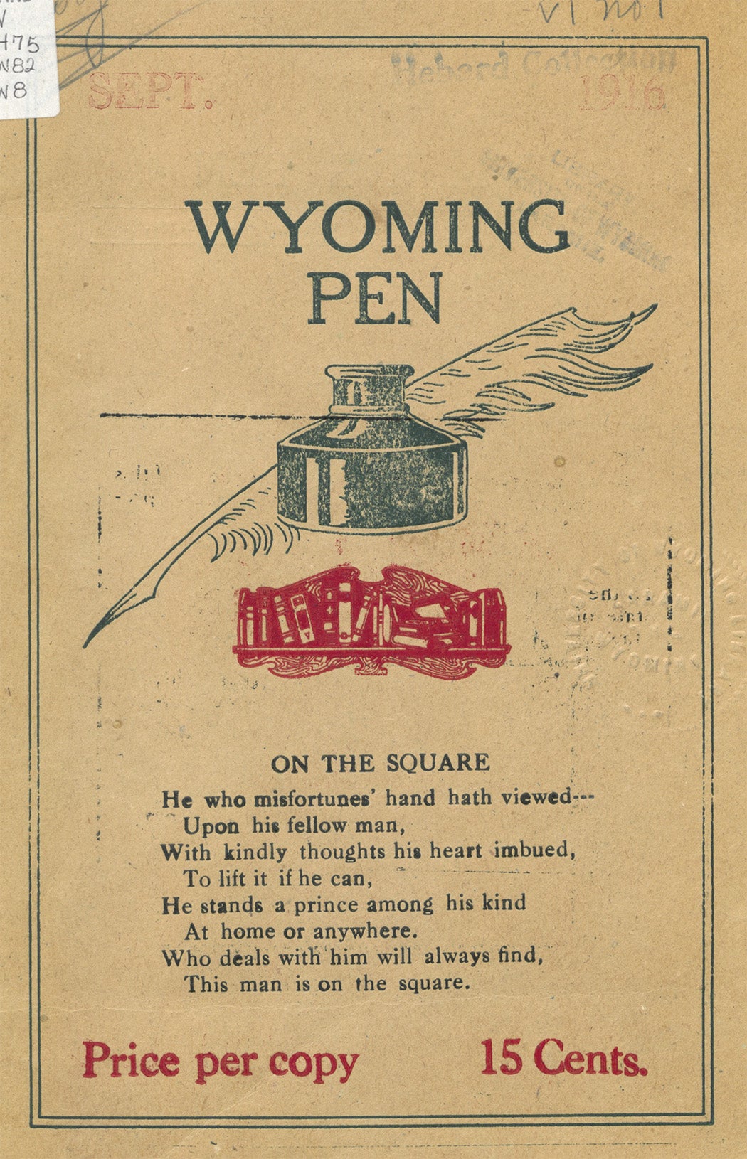 Volume 1, Issue 1 of Wyoming Pen, September 1916