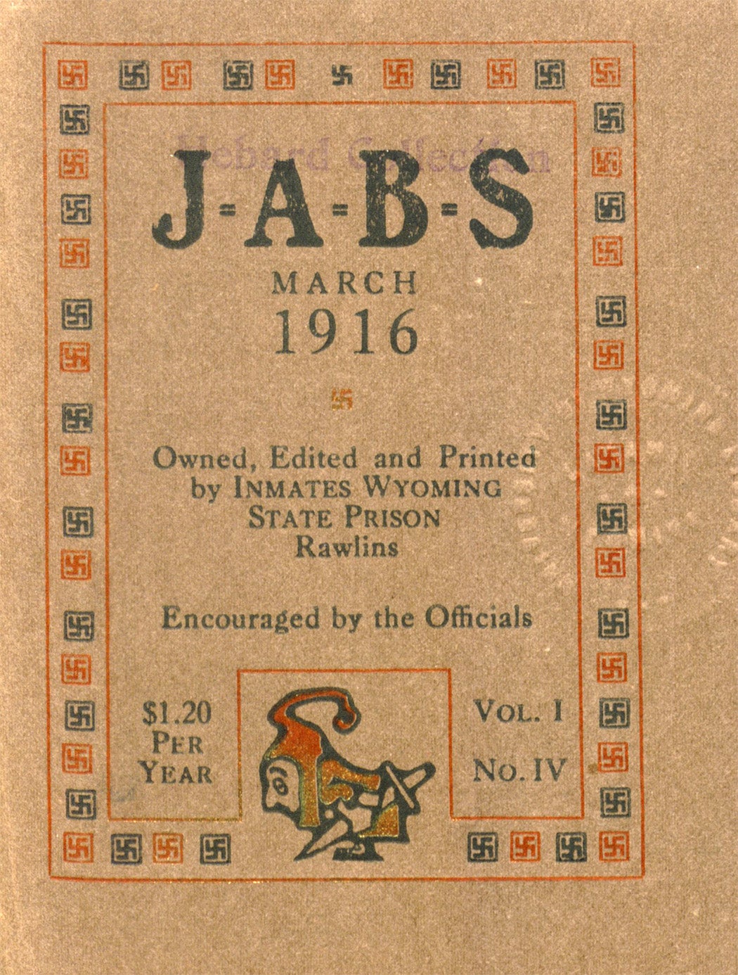 the cover of J-A-B-S, Volume 1, Issue 4, March 1916