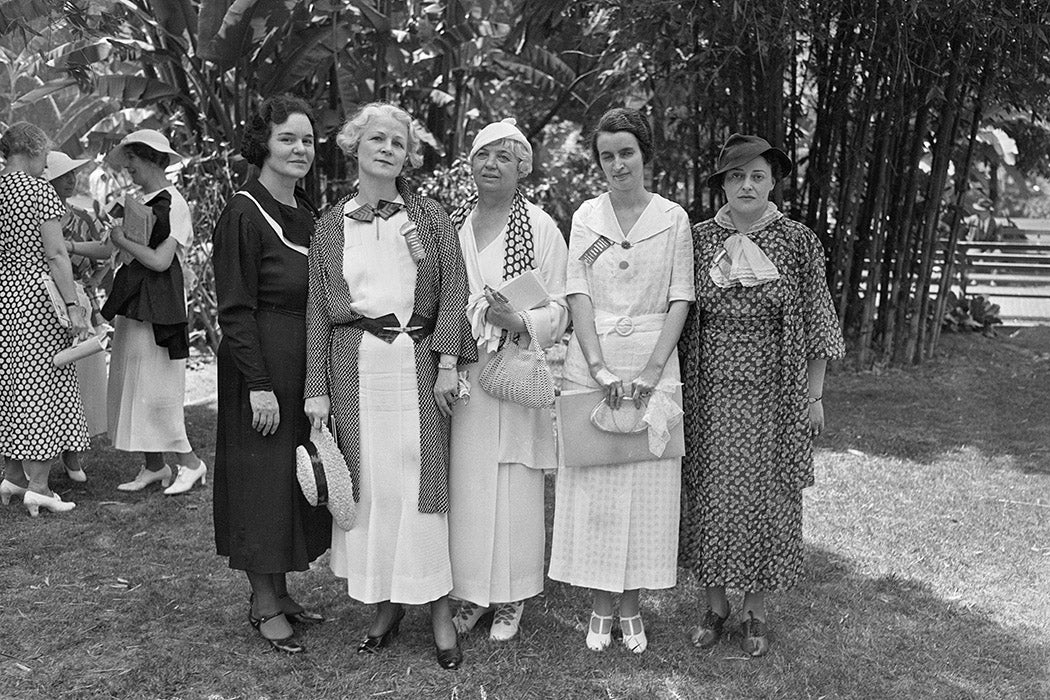 Five female lawyers and judges at a meeting of the National Association of Women Lawyers, Los Angeles, 1935