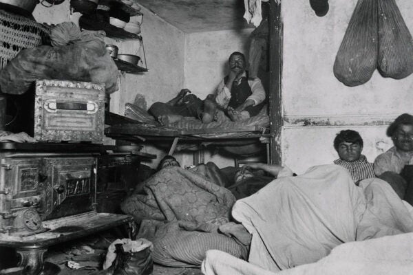 Lodgers in a Crowded Bayard Street Tenement. Photo by Jacob Riis