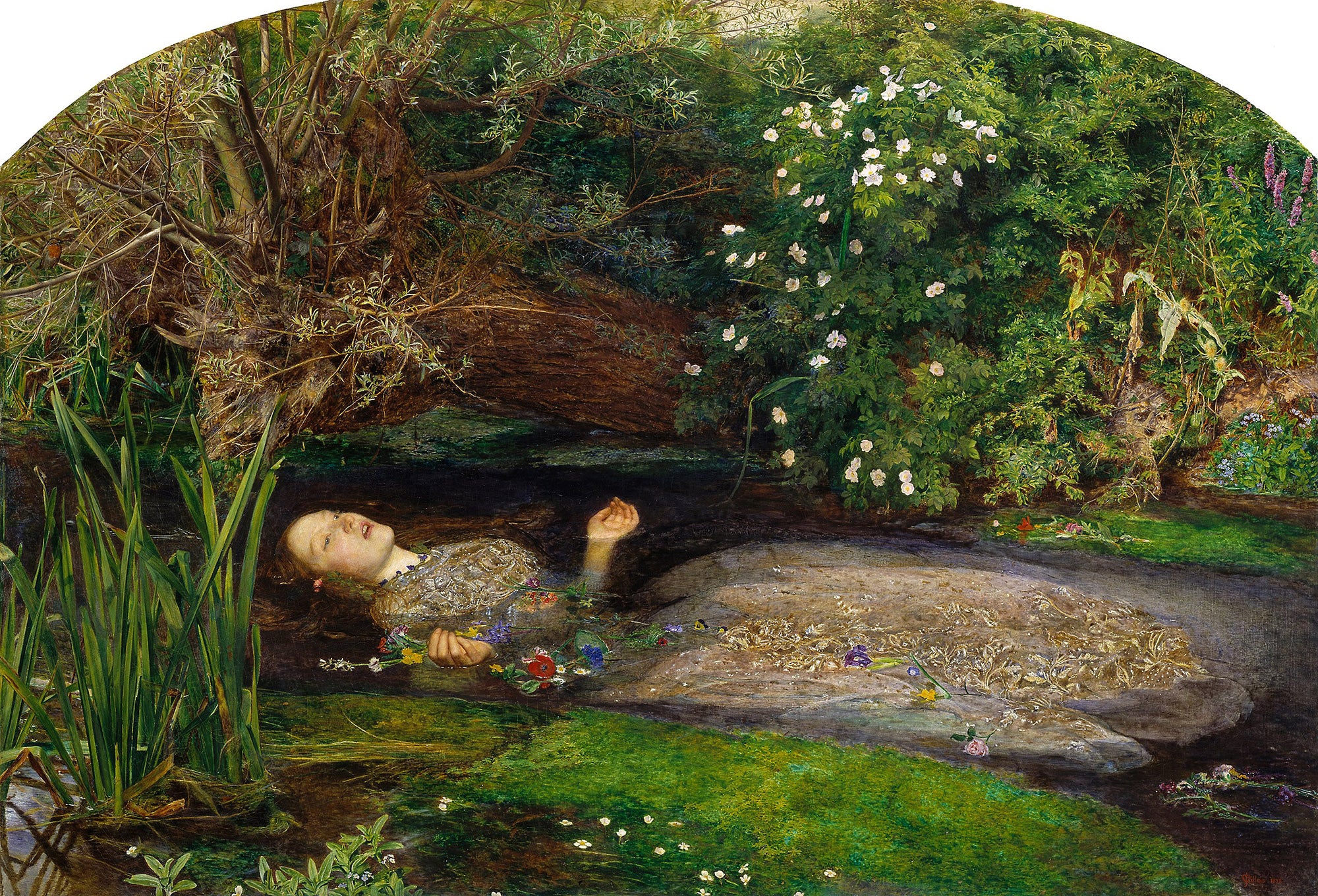 Ophelia by John Everett Millais, c. 1851 