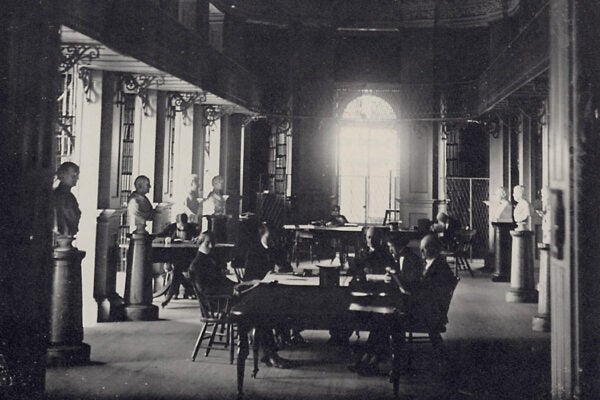 Black and white photo of The Boston Athenaeum by Southworth & Hawes