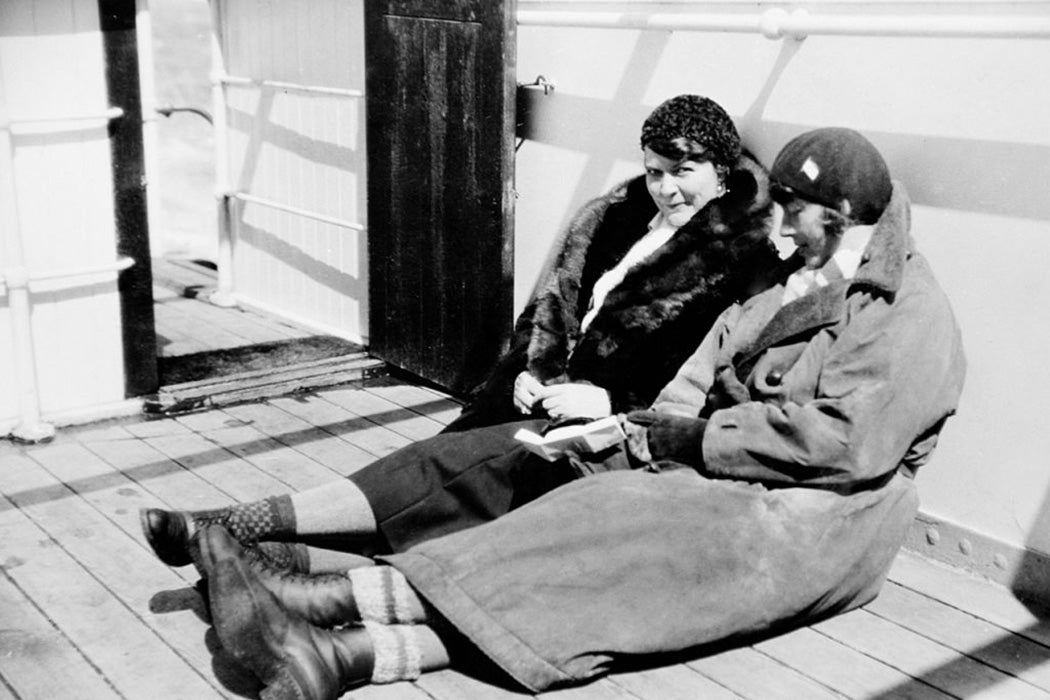 Ingrid Christensen and Mathilde Wegger on a voyage to Antarctica in 1931