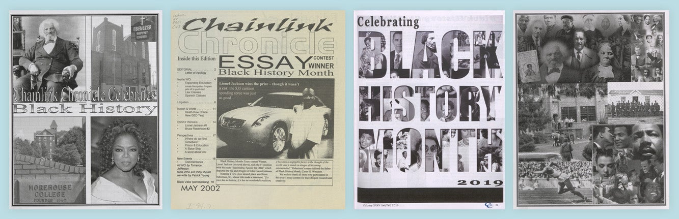 A few pages related to Black History Month from The Chainlink Chronicles via JSTOR