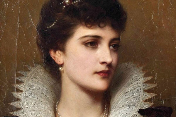 Amy Robsart by T.F. Dicksee