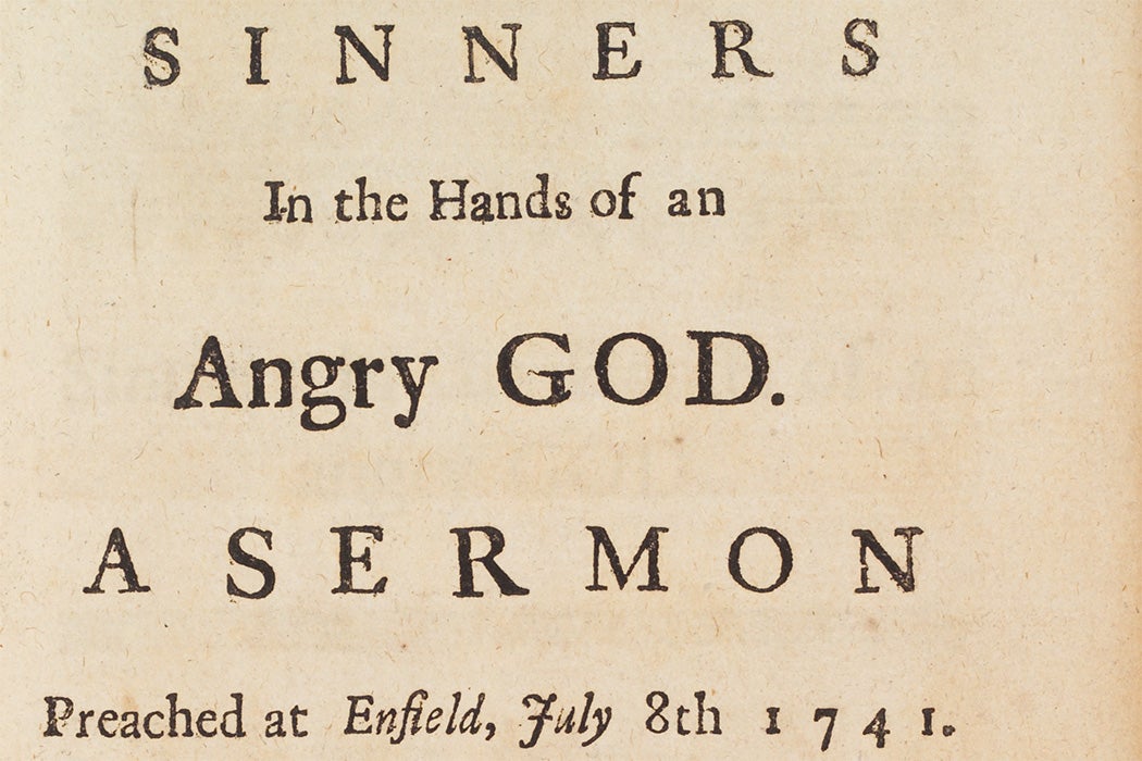 Title page for Sinners in the hands of an angry God, 1741