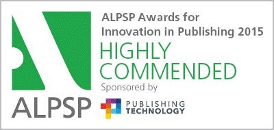 Association of Learned and Professional Society Publishers Highly Commended Awards for Innovation in Publishing 2015 
