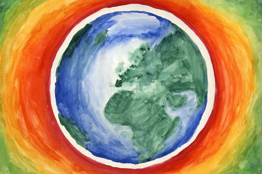 Watercolor painting of the earth by Martin Eklund