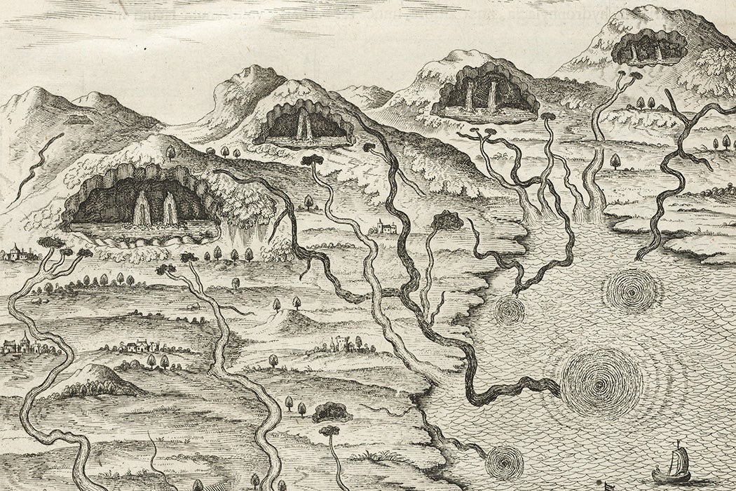 From Mundus Subterraneous by Athanasius Kircher, 1641