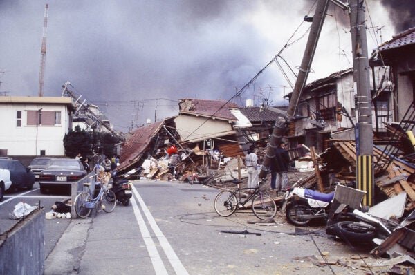 Taken after the Great Hanshin Earthquake on 17 January 1995 in Kobe, Japan