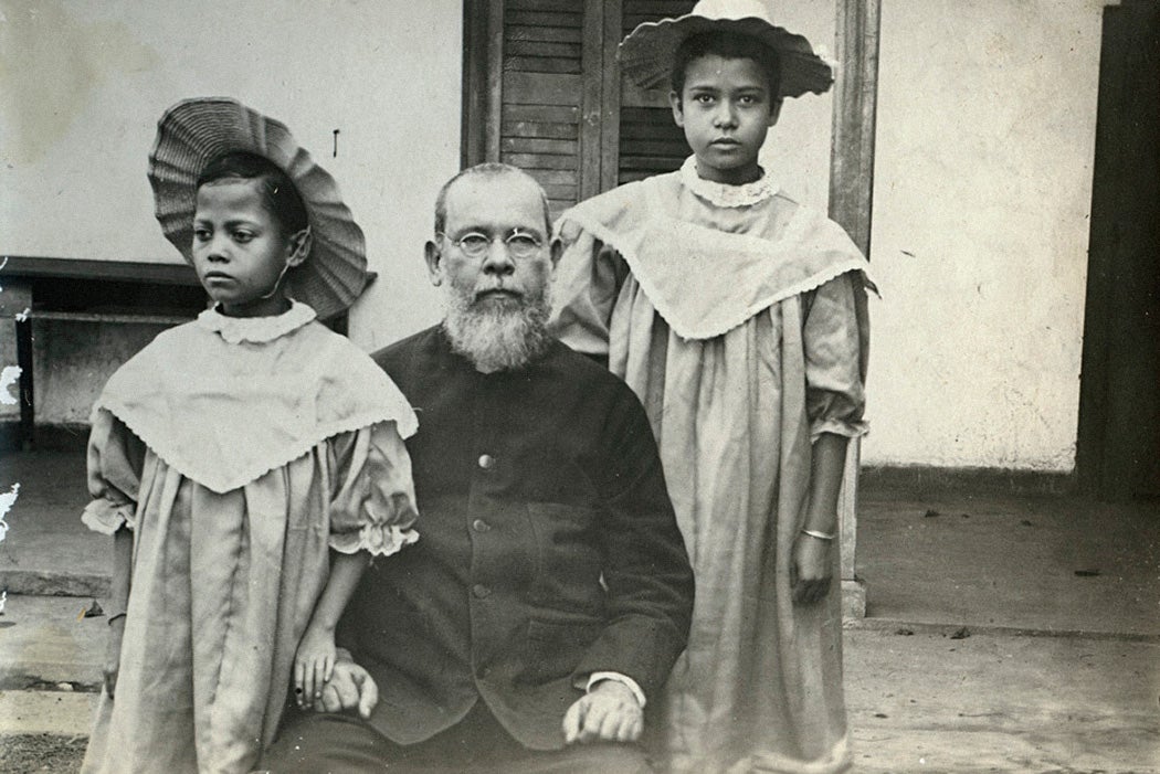 Basel Mission catechist William Timothy Evans raised his two daughters in the mission community in Accra and Akropong after his Ga wife, Emma Evans (née Reindorf), died during childbirth in 1900.