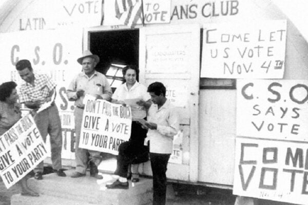 Community Service Organization (CSO) Voter registration drive, 1958