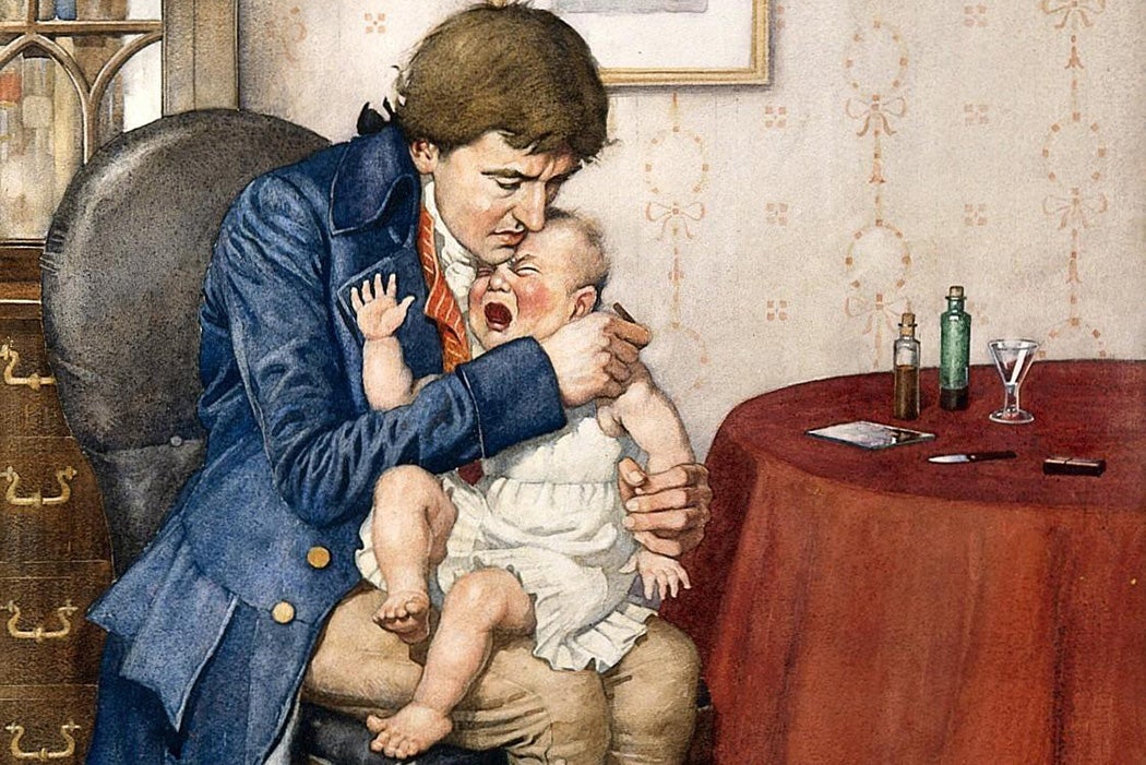 Edward Jenner vaccinating a young child