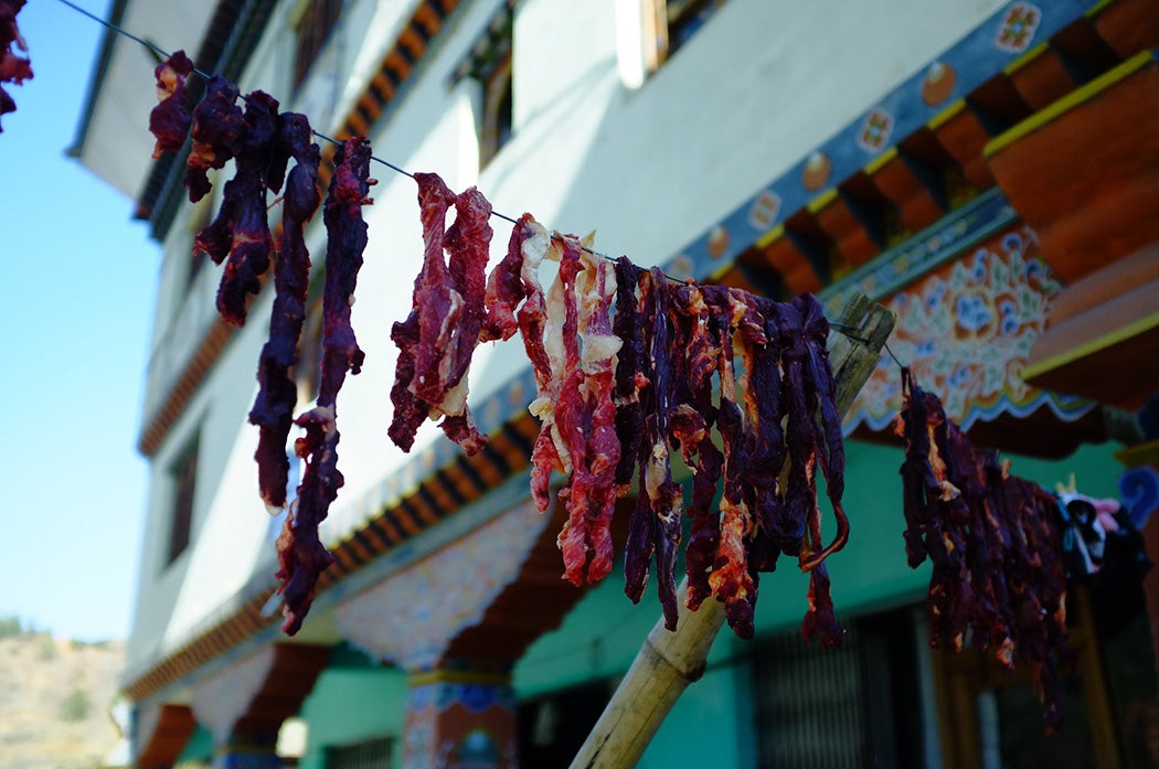 Dried meat in Bhutan