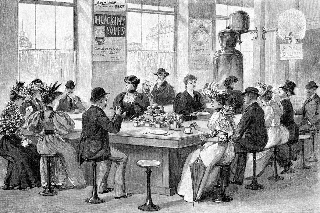Lunchroom in Chicago, 1896