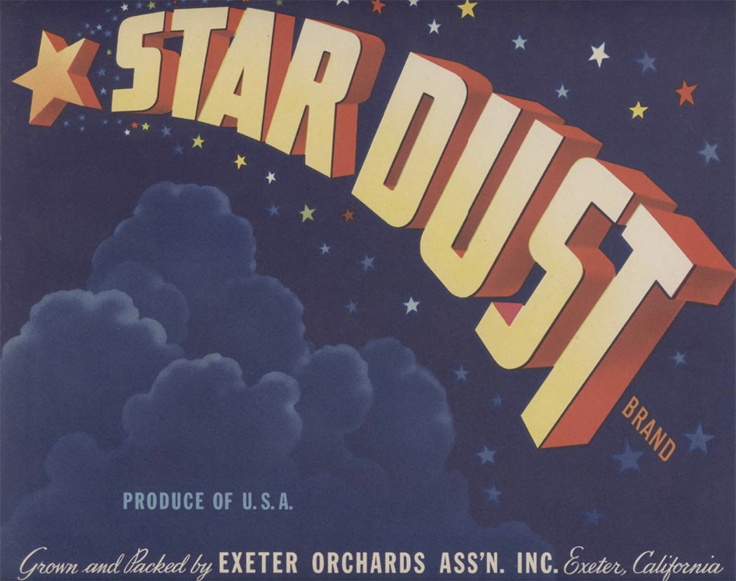 Star Dust Brand citrus crate label