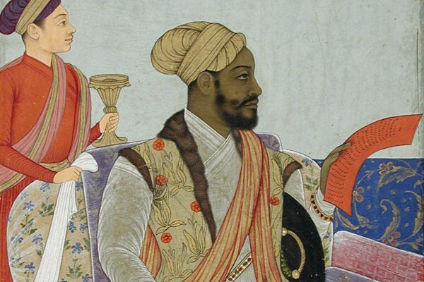 The noble Ikhlas Khan with a petition, c. 1650