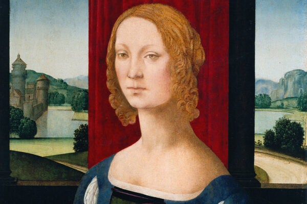 Sixteenth century portrait painting of Caterina Sforza
