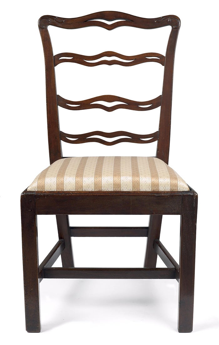 A dining chair in 'Country Chippendale' style, made in England about 1760