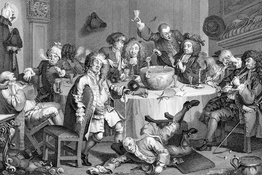 Photo of an original engraving from the Works of William Hogarth published in 1833.