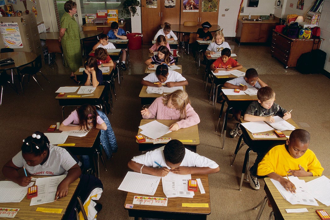 Elementary Students Taking Standardized Test