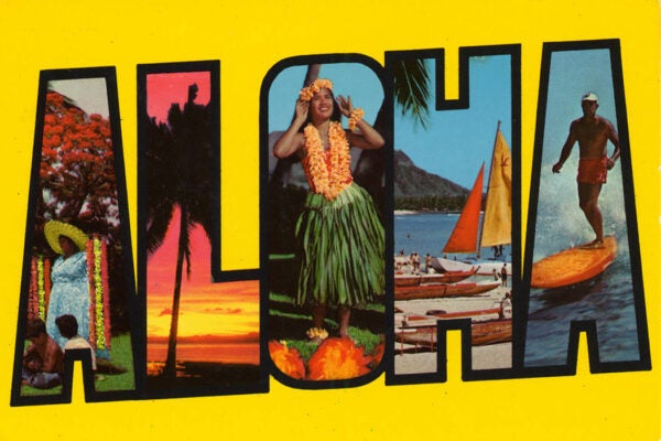 A Hawaiian postcard, 1962