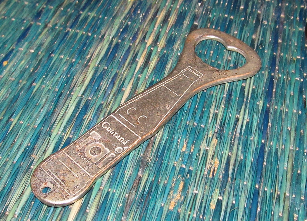 Soda opener made for Coca-Cola to promote their soda guaraná “Taí,” approximately forty-five years old. Via Flickr.