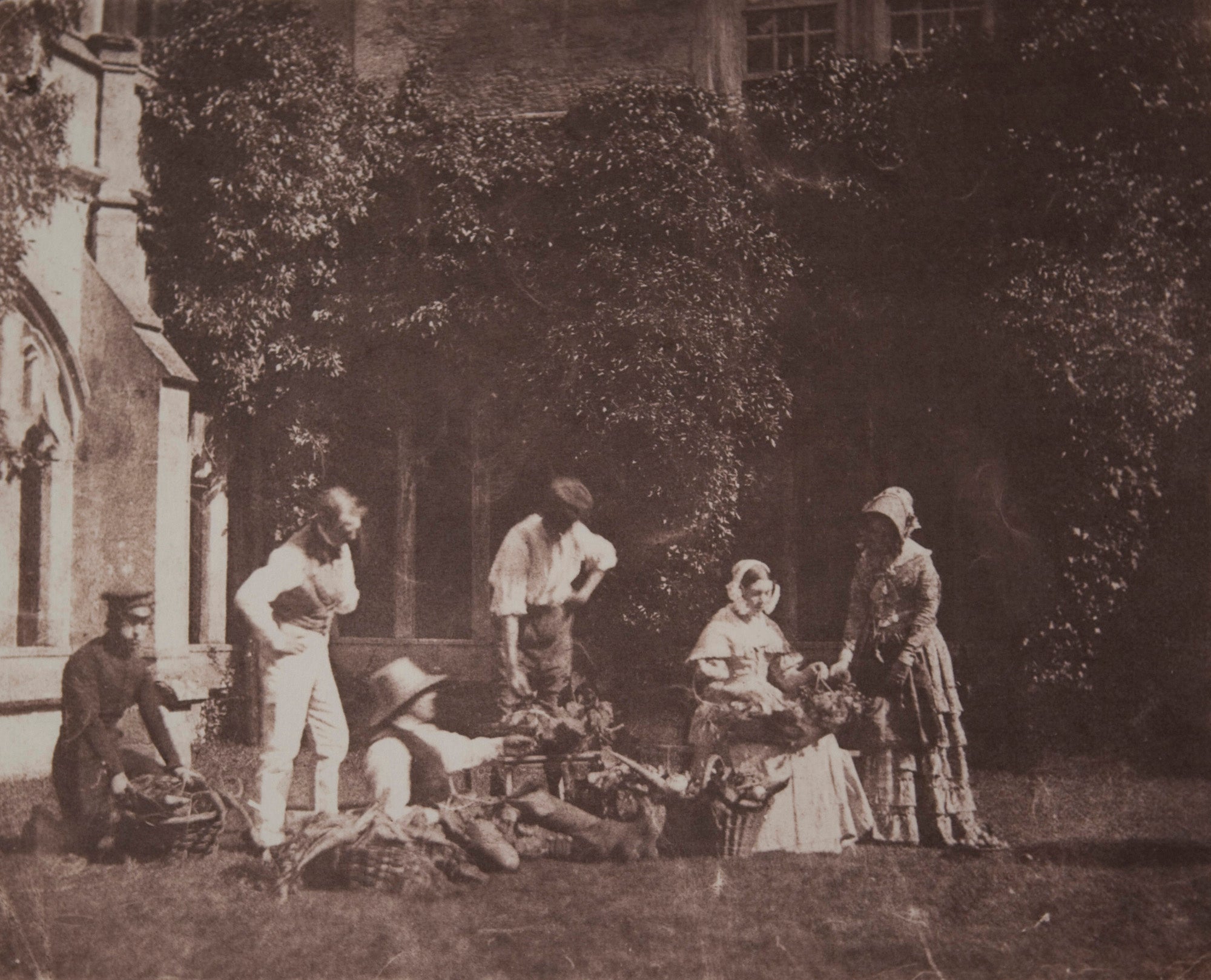The Fruit Sellers by William Henry Fox Talbot, 1840s