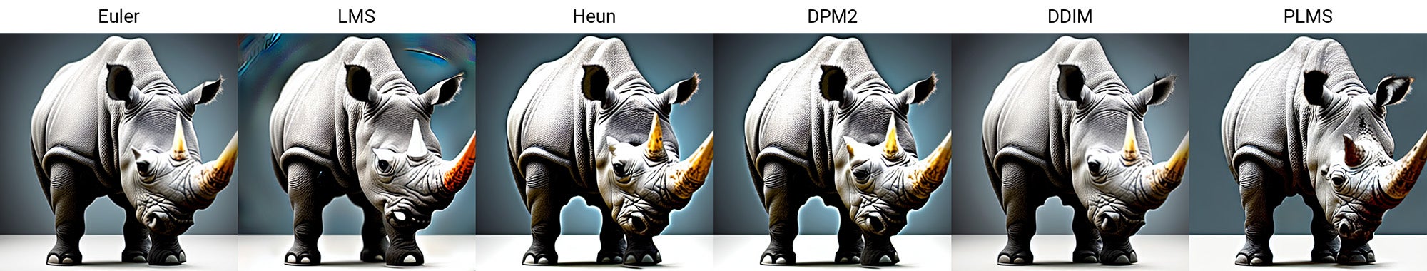 Stable Diffusion - Rhino X Y Plot to show different Sampling Techniques