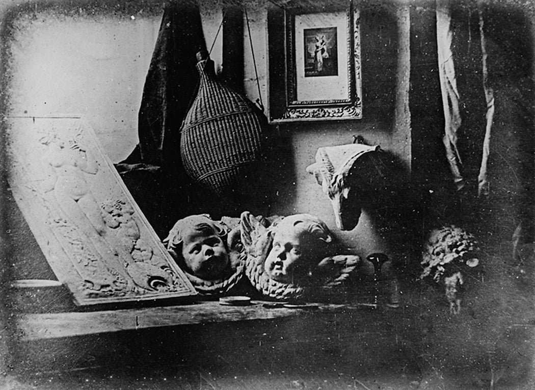 a daguerreotype from 1837, made by the inventor of this process, Louis Jacques Mandé Daguerre