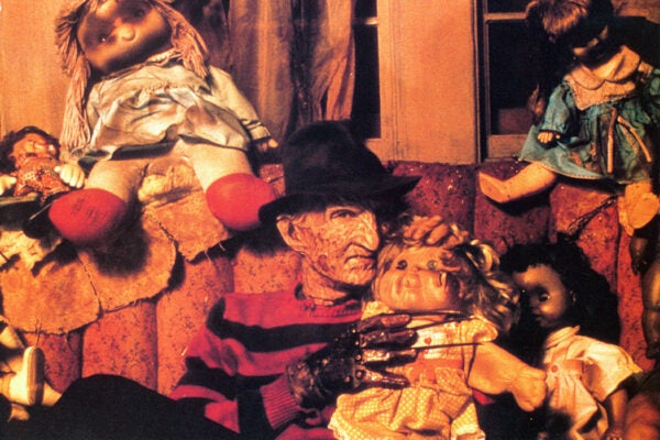 Robert Englund in movie art for the film 'A Nightmare On Elm Street 4: The Dream Master', 1988.